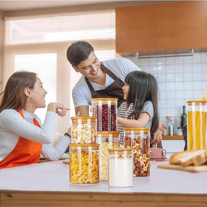 Vtopmart Glass Food Storage Jars, 7 Pack Kitchen Containers