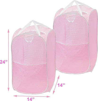 Simple Houseware Mesh Pop-Up Laundry Hamper Basket