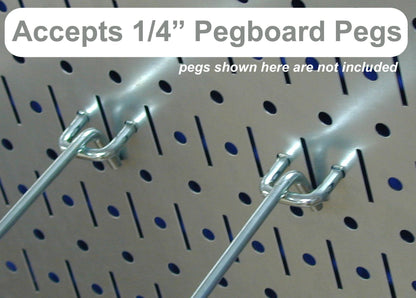 Wall Control Metal Pegboard Utility Tool Storage Kit with Black Pegboard and Black Accessories