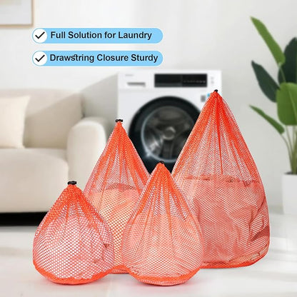 4Pcs Mesh Laundry Bags Washing Machine Mesh Wash Bags