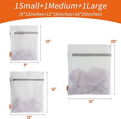 Polecasa 3Pcs Mesh Laundry Bags