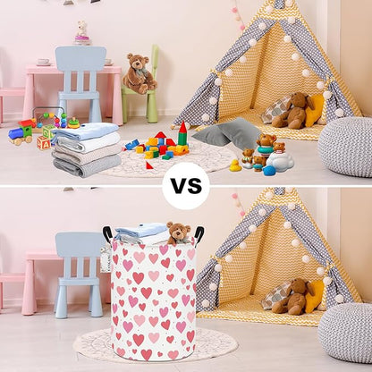 FANKANG Storage Basket, Nursery Hamper Canvas Laundry Basket Foldable