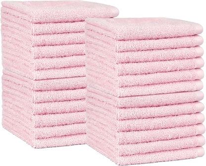 Amazon Basics Highly Absorbent, Fast Drying 100% Cotton Washcloths