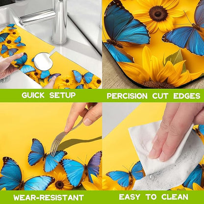Kitchen Sink Splash Guard Faucet Mat Super Absorbent Fast Drying Mat Guard