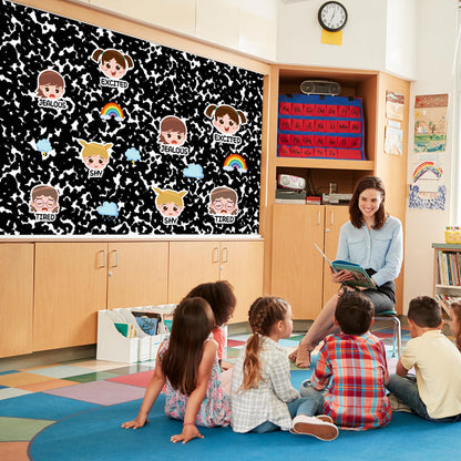 2 Rolls Composition Bulletin Board Paper Roll Non-Woven Bulletin Board Background Reusable Waterproof Classroom Poster Fade Resistant Poster for Classroom Decor Wrapping Craft Supplies 15.6In x 12 Ft