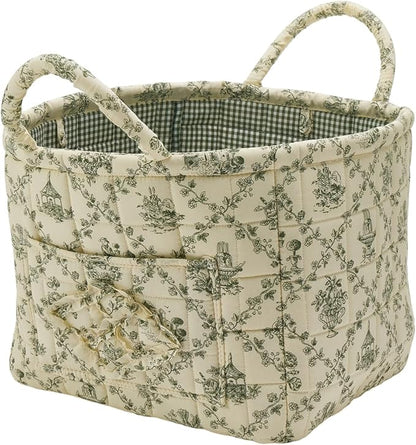 Quilted Fabric Storage Basket