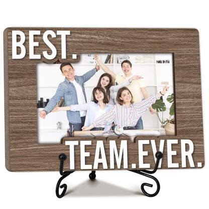 Team Picture Frame, 5x8 Best Team Ever Picture Frame with Stand, Thank You Appreciation Gifts for Coworkers Boss Company Team, Office School Desk Decor-A41