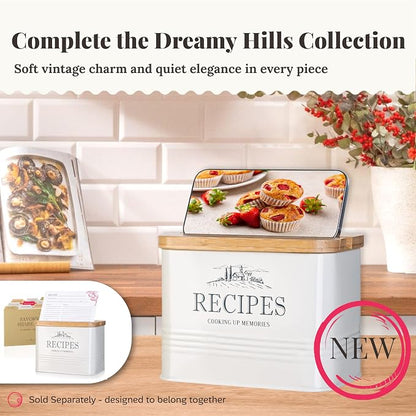 noonberry Kitchen Canisters for Countertop - 3-Piece Airtight Kitchen Canister Set - Sugar Coffee Tea Containers for Kitchen Counter - Cream-White Magnolia Finish