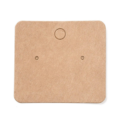 Airssory 400 Pcs 2x1.8" Blank Kraft Paper Earring Display Cards Earring Display Holder Cards for Earrings Jewelry Display