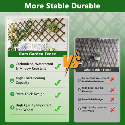 Expandable Garden Trellis, Trellis for Climbing Plants Outdoor, Wooden Lattice Fence Wall Panel Lattice Panels for Outside, for Climbing Plants Vine Ivy Rose Clematis (37" x 90", 1PC)