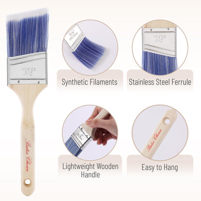 Bates- Paint Roller Kit, 19 pcs, Roller Set with Microfiber Sleeves & Frame, Tray, Angled Brush & Foam Brush, Paint Scrapers and More for Walls, Cabinets, Interior, Exterior, House Painting Supplies