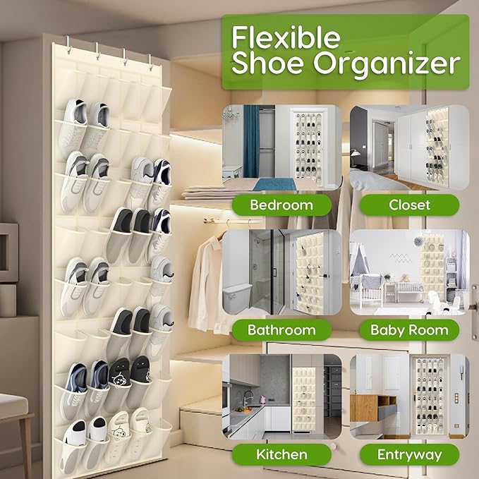 Unjumbly Over the Door Shoe Organizer
