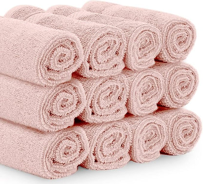 White Classic Luxury Cotton Washcloths 13x13 Inch