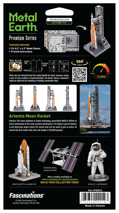 Metal Earth Premium Series Artemis Moon Rocket 3D Metal Model Kit Fascinations