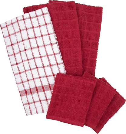 Ritz Premium Kitchen Towel and Dish Cloth Value Set: Highly Absorbent, Super