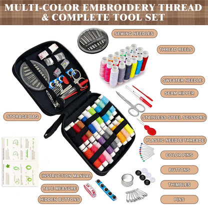 Pacify Embroidery Stitch Book Kit for Beginners, Portable Embroidery Stitch Book with Step-by-Step Guide, Sampler Patterns & Complete Tool Set for Adults Craft Lovers