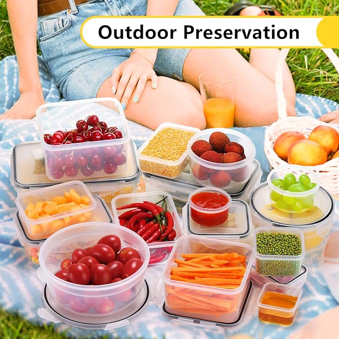 34 PCS Food Storage Containers Set