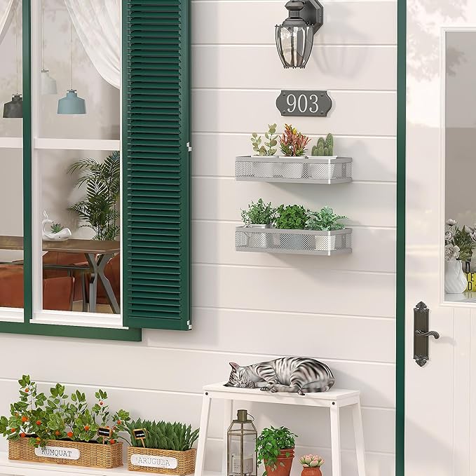 PUSDON Metal Wall Hanging Basket 2 Packs DIY Suitable