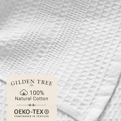 GILDEN TREE Waffle Towels for Bathroom, 100% Cotton Quick Dry Towel, Waffle