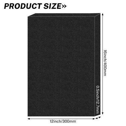 Polyurethane Foam Inserts, 4 PCS 16 x 12 x 0.5 Inch Black Cuttable Packing Foam Sheets for Tool Box, Camera, Crafts and Storage ﻿