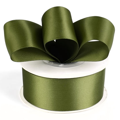 MAYREEL Moss Satin Ribbon 1.5 Inch Thick Double Faced Dark Green Ribbon for Crafts Gift Wrapping Wedding Decor Hair Bows Party Favor Flower Bouquets 25 Yards