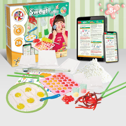 Science4you Candy Making Kit for Kids - Make Your Own Gummies, Lollipops and Much More, 26 Contents, Gummy and Sweet Moulds Included, Games, Stem Toys, Gifts for 8+ Year Olds Boys and Girls