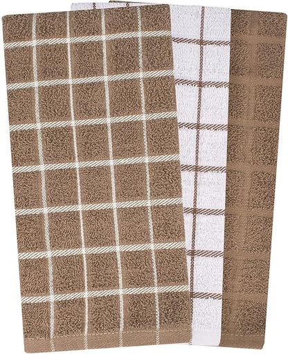 Ritz Terry Check Kitchen Towels: Highly Absorbent & Super Soft, Durable Kitchen