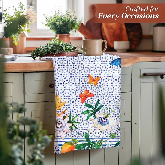 Maison d' Hermine Kitchen Towels Set of 3 100% Cotton 27.50" x 20" Reusable