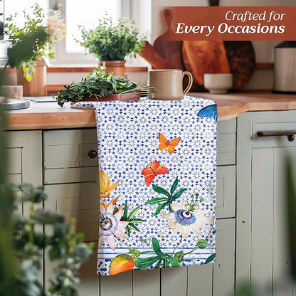 Maison d' Hermine Kitchen Towels Set of 3 100% Cotton 27.50" x 20" Reusable