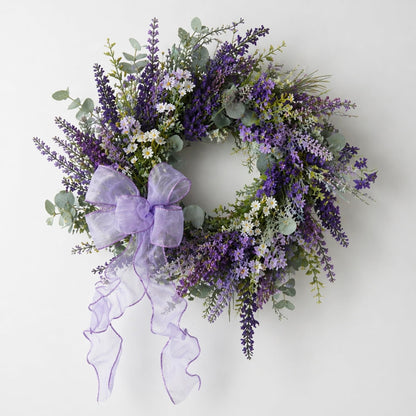 HUIHUANG Purple Crinkle Wired Ribbon 2.5 inch Metallic Crinkle Lavender Wreath Ribbon for Gift Wrapping Basket Bows Making DIY Crafts Home Decor - Continuous 10 Yards