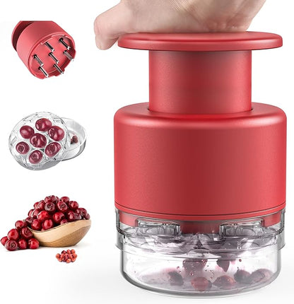 Cherry Pitter - Makmzoon Multi Cherries Corer Stainless Steel Pitter Tool Making Cherry Jam - 7 Cherries