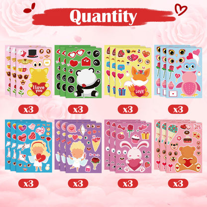 Valentines Party Supplies with DIY Stickers