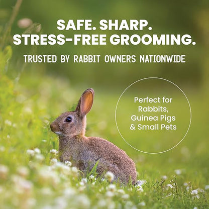Steel & Cedar™ Rabbit Nail Clippers – Safe, Gentle Pet Nail Trimmer for Rabbits, Bunnies, Guinea Pigs, Ferrets & Small Animals – Stainless Steel Blades, Non-Slip Grip, Easy At-Home Grooming
