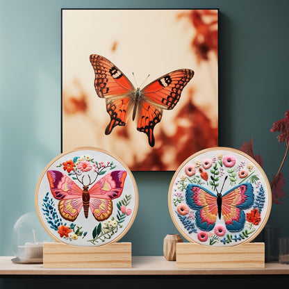 Chunful 6 Pcs Embroidery Hoop Display Stand Wooden Embroidery Frames Holder 2 Tier Groove Cross Stitch Hoop Stand Base Accessories for Display Works Home Exhibition Decor(5.31" X 1.3" X 1.5")