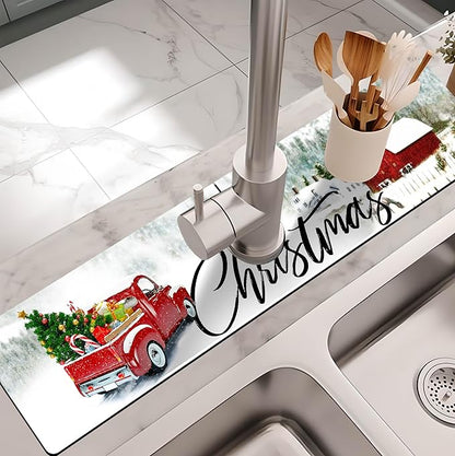 Kitchen Sink Splash Guard Faucet Mat