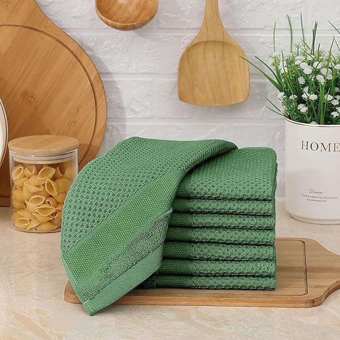 Homaxy 100% Cotton Dish Cloths, 8 Pack