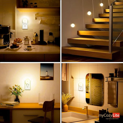 Motion Sensor Night Light, 2 Pack Motion Activated Night Light Plug in, Automatic ON OFF, 3200K Warm Hue, LED Nightlights Plug into Wall, for Bathroom, Kitchen, Bedroom, Kids room, Hallway, Stairway