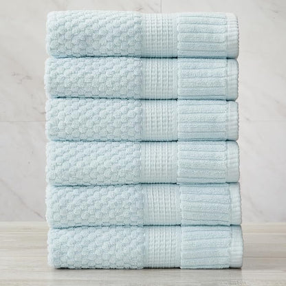 NY Loft 100% Cotton Hand Towel 6 Pack Hand Towel Set | Super Soft & Absorbent