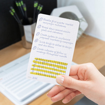Notsu Dotted Index Cards 4x6 inch (Pack of 50) | Bullet Dot Grid Vertical Index Note Cards with Rounded Corners, Thick Paper Stock 350 gsm