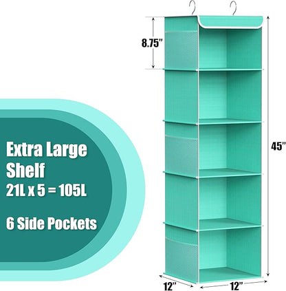 Simple Houseware 5 Shelf Hanging Closet Organizer