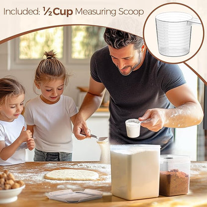 ComSaf Flour Sugar Storage Containers Set of 3, Large Airtight Food Storage
