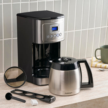 Cuisinart 12-Cup Coffee Maker, Programmable PerfecTemp Thermal Carafe Coffee Machine with 1-4 Cup Setting, Brew Strength Control and Brew Pause, Stainless Steel, DCC-3400NAS, Silver