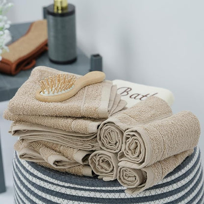 Tens Towels Pack of 60 Washcloths, 12 x 12 Inches, Lighter Weight, Quick to Dry