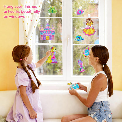 Klever Kits 16 Projects Gem Princess for Kids, Make Your Own Diamond Gem Painting Kit, Arts and Crafts for Girls Ages 6-12, Gem Craft Activities Kits, Premium Art Gift Ideas for Girls Ages 6, 7, 8+