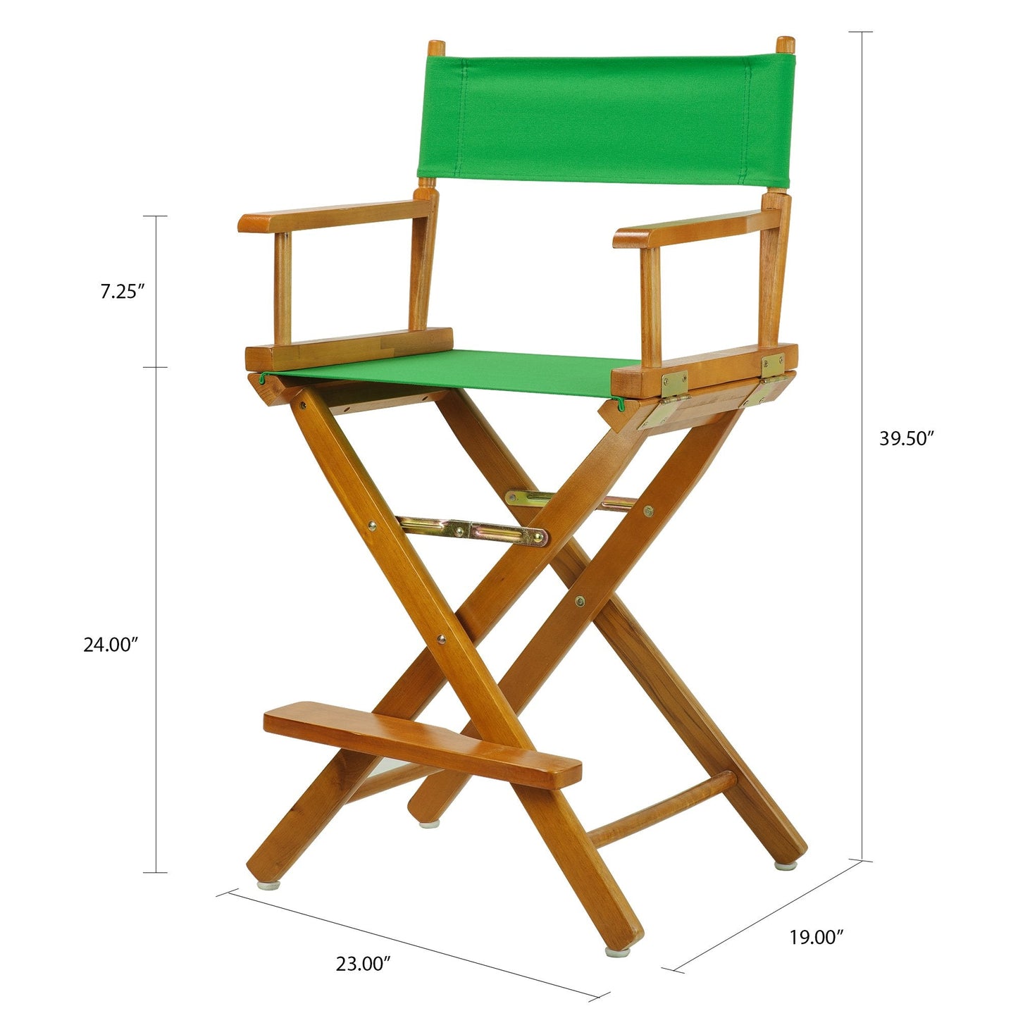 Casual Home Director's Chair ,Honey Oak Frame/Green Canvas,24" - Counter Height