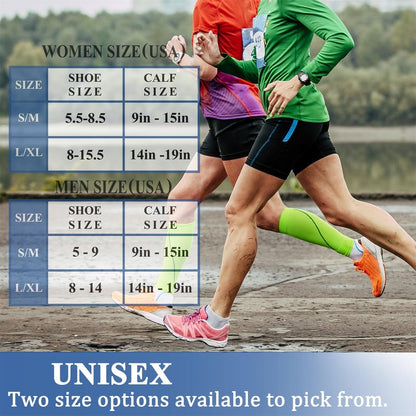 CHARMKING Compression Socks for Women & Men (8 Pairs) 15-20 mmHg Graduated Copper Support Calf Socks are Best for Pregnant, Nurses - Boost Performance, Circulation, Knee High Wide Calf(S/M, Multi 06)