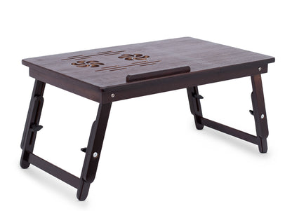 Sofia + Sam Bamboo Ventilation Lap Tray with Adjustable Legs (Walnut)