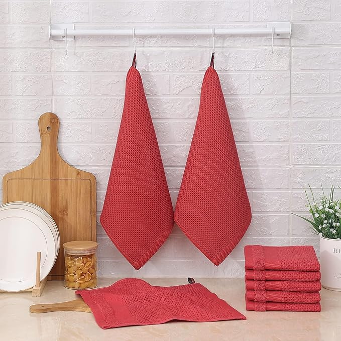 Homaxy 100% Cotton Dish Cloths, 8 Pack