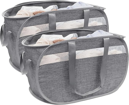Collapsible Laundry Baskets, Foldable Tear Proof Pop Up Hamper