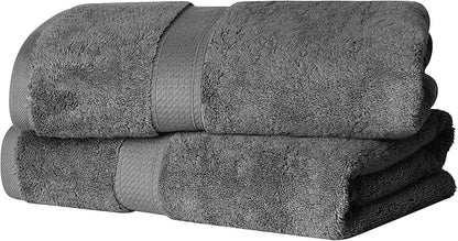 SUPERIOR Egyptian Cotton Pile Bath Towel Set of 2, Ultra Soft Luxury Towels